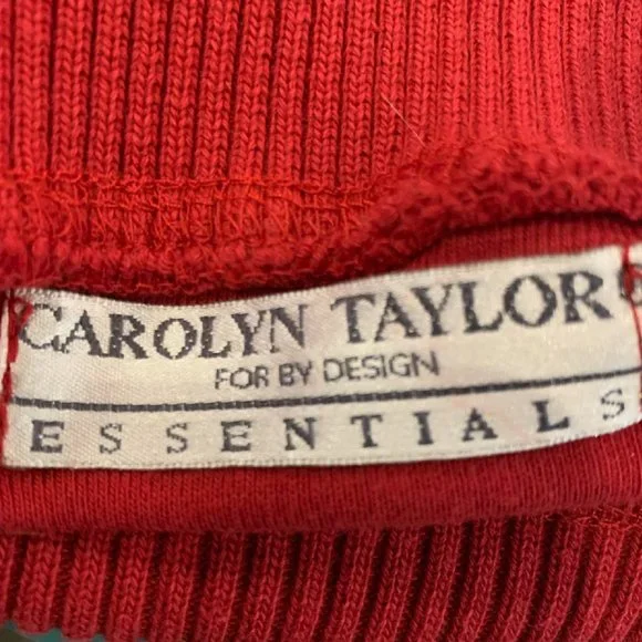 Carolyn Taylor Essentials Red Ribbed Turtleneck Sleeveless Sweater Women’s XL - Picture 8 of 11